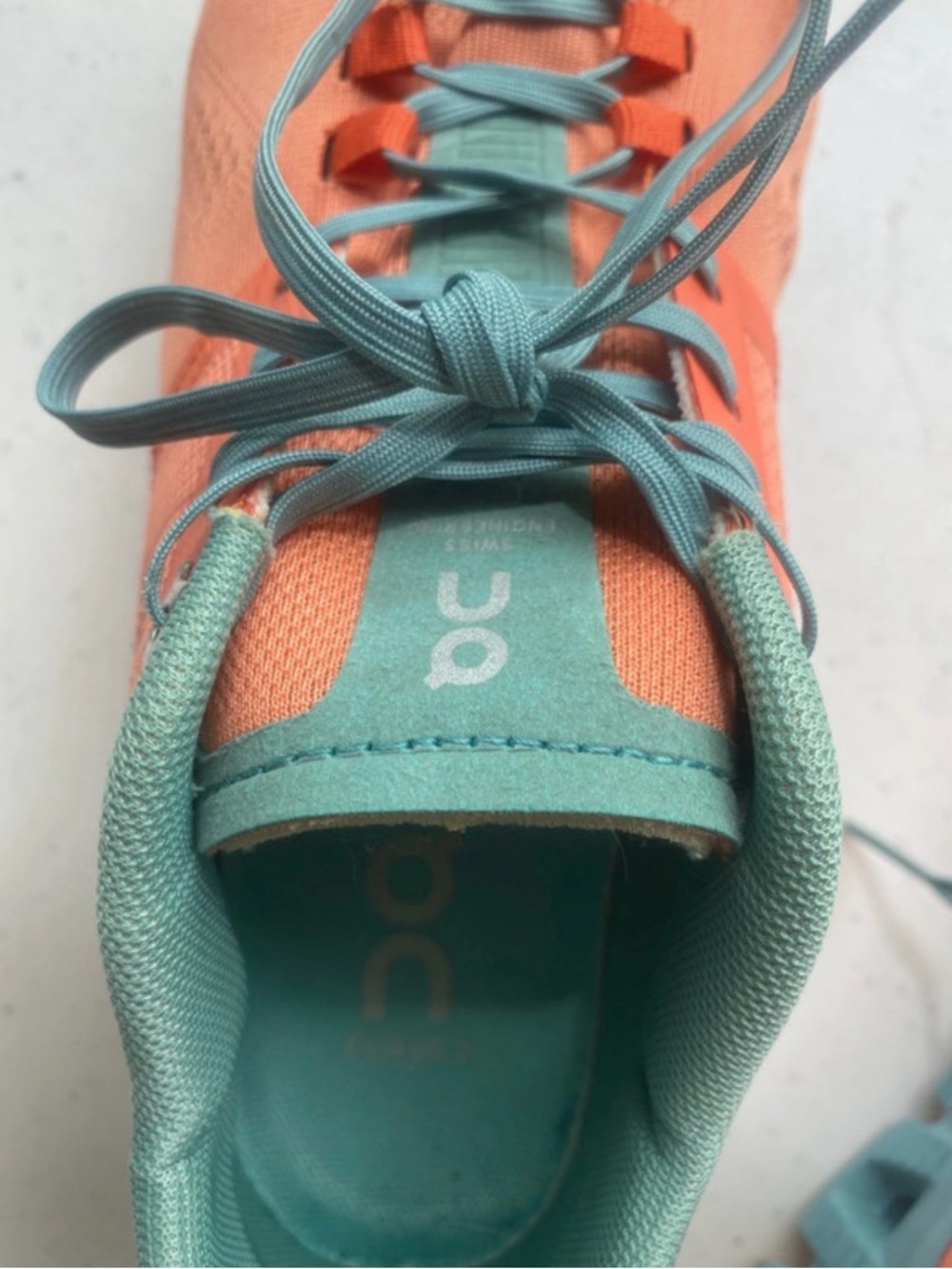 On cloud X Women's Coral and Teal Cloud Sneakers EUC 6.5 - Picture 11 of 12